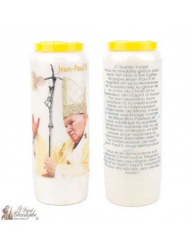 Candela novena a San Giovanni Paolo II - colomba - scatola 20 pezzi