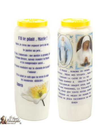 Velas de Novena Virgen de los pobres de Banneux N.D. - 20 piezas