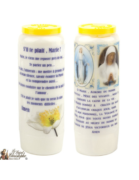 Kerzen der jungfräulichen Novene der Armen von Banneux N.D. - 20 Stück