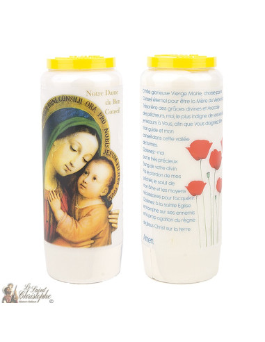 Bougies de Neuvaine Notre Dame du Bon conseil - 20 pièces