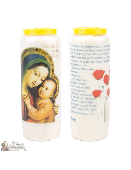 Bougies de Neuvaine Notre Dame du Bon conseil - 20 pièces