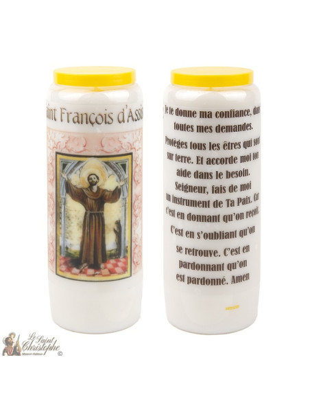 Bougies de Neuvaine à Saint François d'Assise - 20 pièces