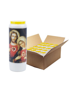 Candele del Sacro Cuore di Gesù e Maria Novena - 20 pezzi