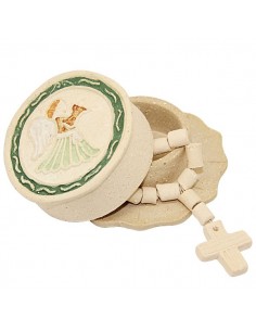 Box with ten terracotta rosaries