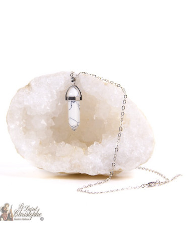 Ciondolo - Collana in pietra Howlite