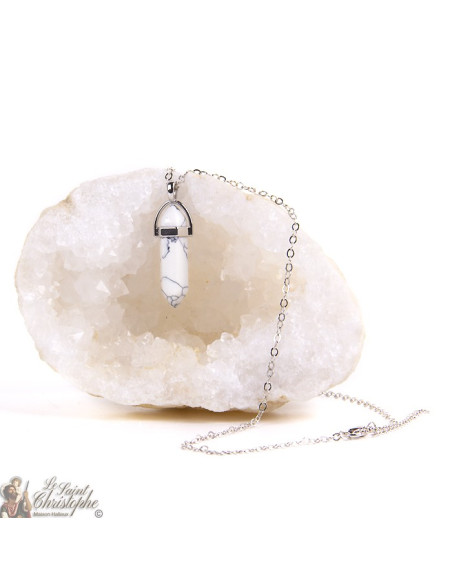 Ciondolo - Collana in pietra Howlite
