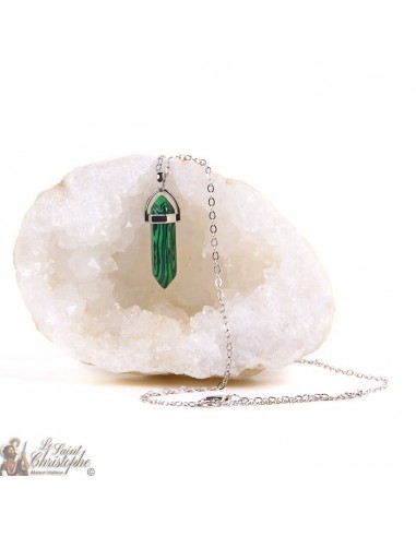 Pendant - Necklace artificial Malachite stone