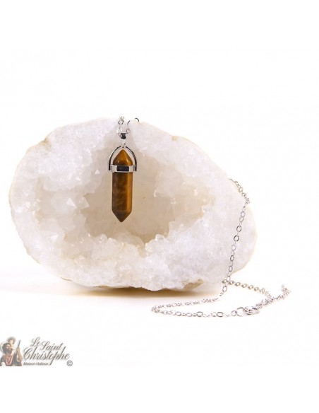 Pendentif - Collier pierre d'Oeil de tigre