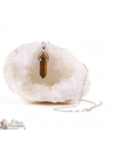 Pendentif - Collier pierre d'Oeil de tigre