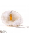 Pendant - yellow Agate stone necklace