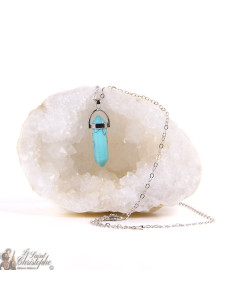 Pendentif - Collier pierre de Turquoise artificielle