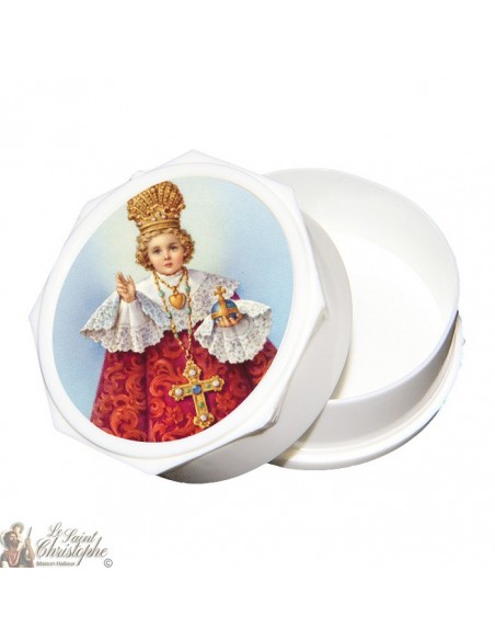 Boîte chapelet petit Jésus de Prague