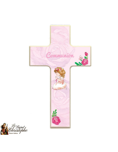 Cruz de madera para niña comunión