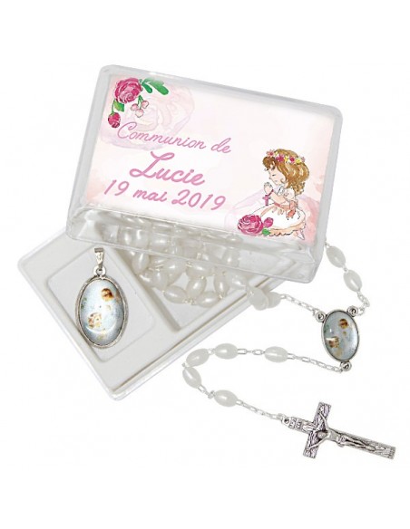 Rosary and medal gift box