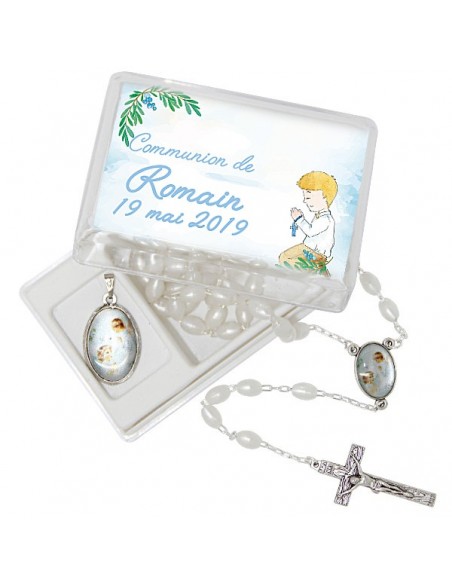 Rosary and medal gift box