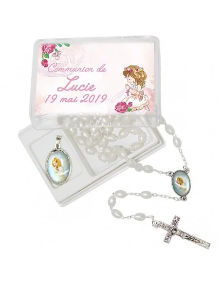 Rosary and medal gift box