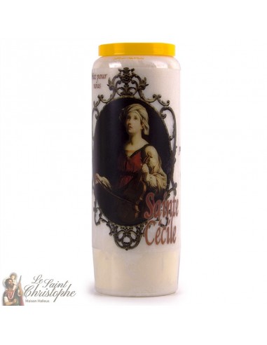 Novena candle in Saint Cecilia - prayer