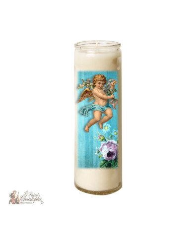 Candela in vetro Vintage Angelo - Blue Cherub