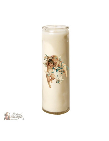 Bougie en verre Ange Vintage - Colombe