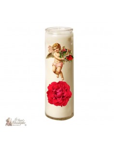 Candela in vetro Vintage Angelo - Rosa