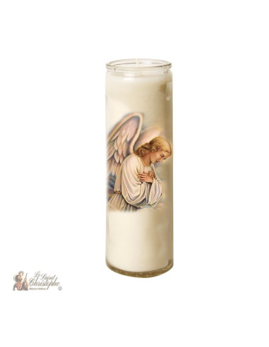 Candle in glass Angel - hands in the heart