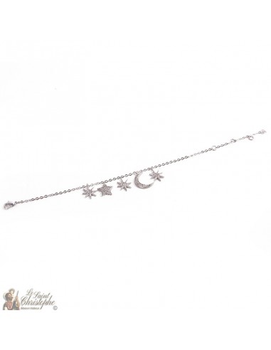 Halbmondarmband Sterne Zirkonia