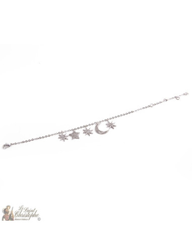 Halve maanarmband sterren zirkonia's