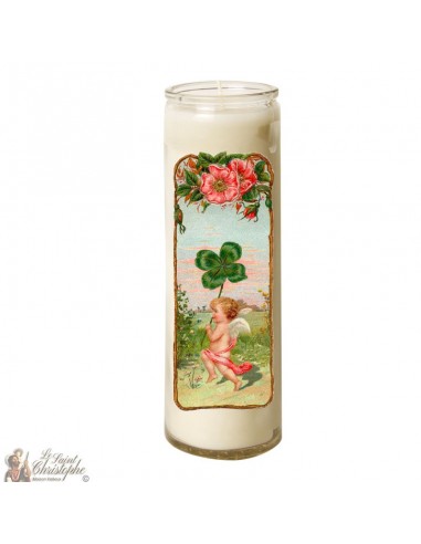 Vela en vidrio Angelo - suerte