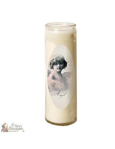 Kerze im Glas Vintage Angel - Grau