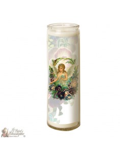 Candle in glass Angel - Pansies
