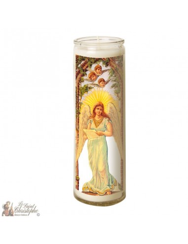 Kerze im Glas Engel - Bogen in Stein