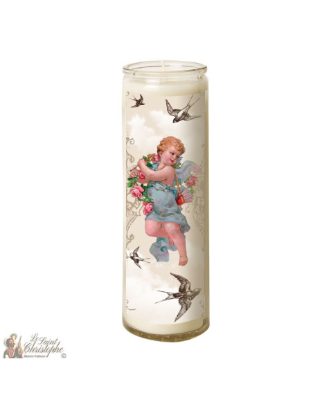 Candle in glass Vintage Angel - swallows