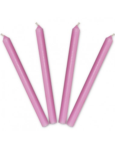 Kaarsen gekleurd in de oranje massa - set van 4 stuks.