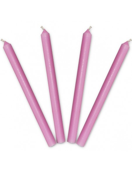 Bougies colorées dans la masse Orange - lot de 4 pcs