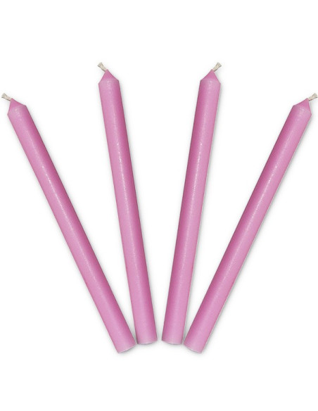 Candles coloured in the Orange mass - set of 4 pcs.