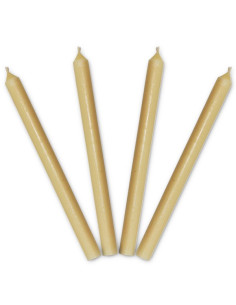 Candles colored in ivory mass - set of 4 pcs.