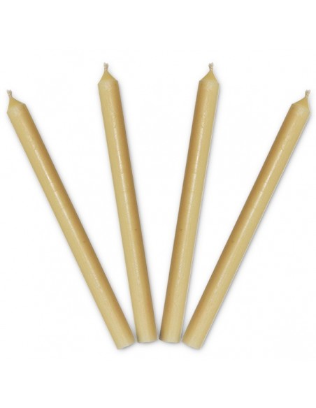 Bougies colorées dans la masse ivoire - lot de 4 pcs