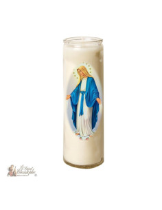 Glass candle to the Miraculous Virgin