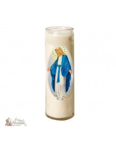 Bougie en verre à la Vierge Miraculeuse