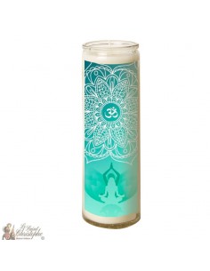 Bougie en verre symbole Aum