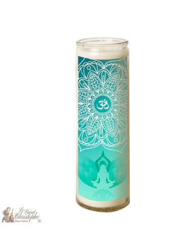 Candela in vetro simbolo Aum
