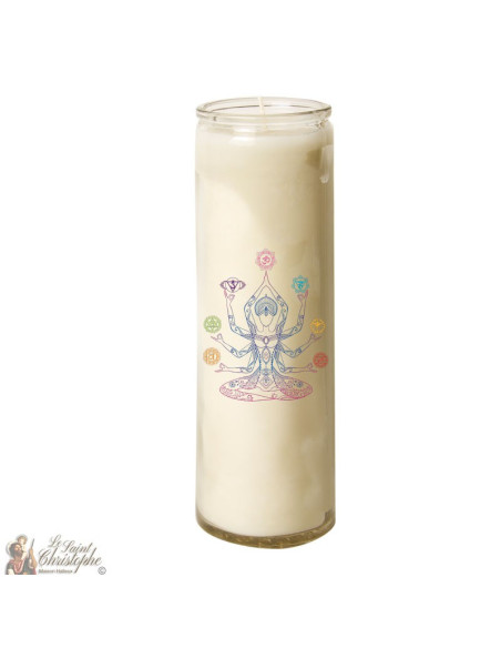 Bougie en verre Chakras - Shiva