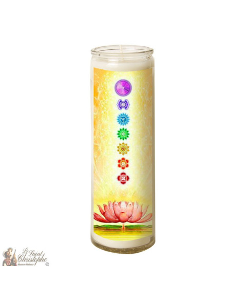 Zen chakras glass candle - lotus