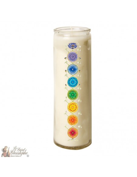 Vela en chakras de vidrio - Brotes
