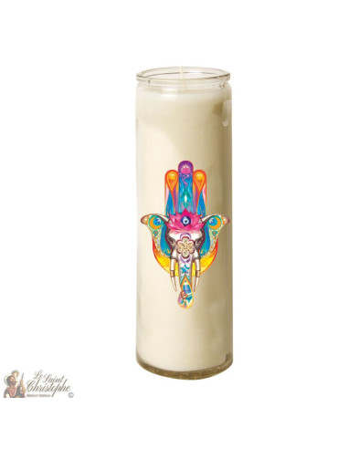 Candle in hand made glass Fatma - Elephant