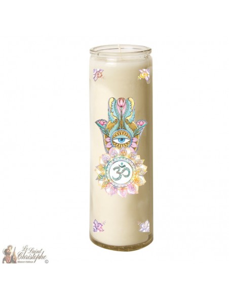 Bougie en verre main Fatma