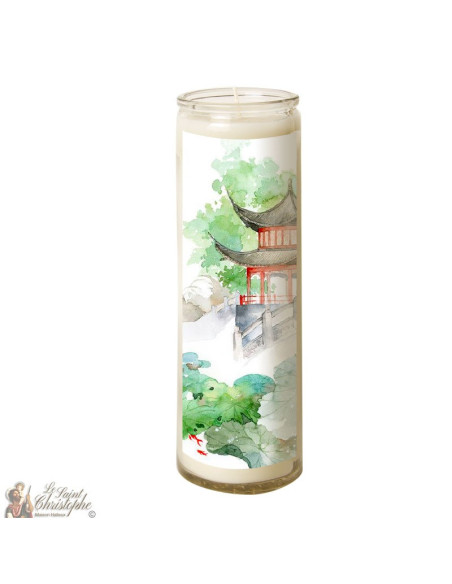 Candle in Japanese Zen glass