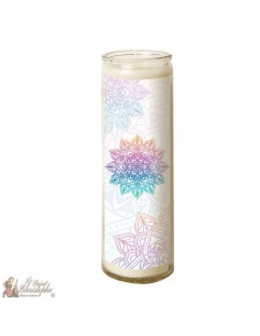 Bougie en verre mandala