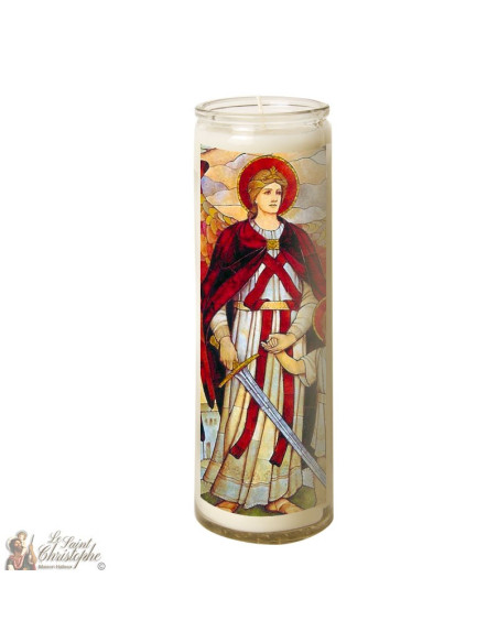 Kerze im Glas Heilige Raphael Erzengel