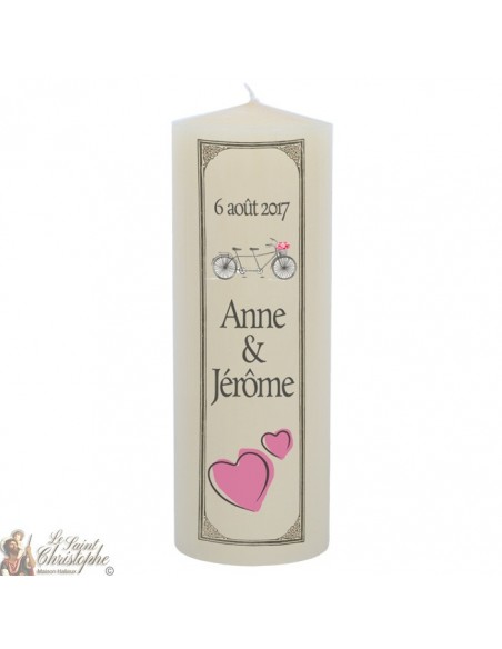 Bougie de mariage personnalisable  - Tendem